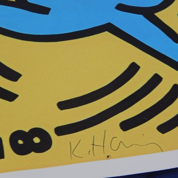Keith Haring - International Youth Year - signed lithograph and envelope. - Picture 5 of 5